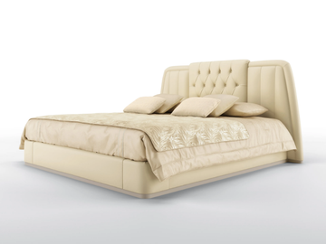 BERNINI - Upholstered leather king size bed by BRUNO ZAMPA - view 3